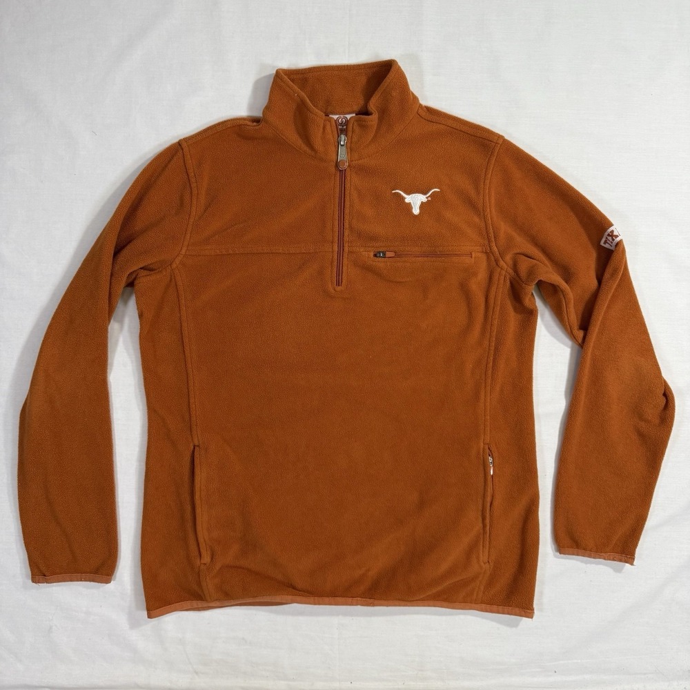 Texas‎ Longhorns Womens Medium Quarter Zip Pullover Burnt Orange Jacket